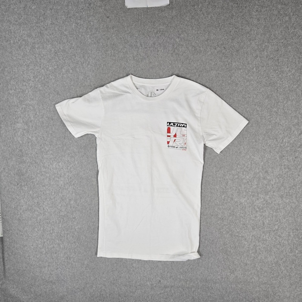 Ultra Music Festival Men Shirt S White Graphic Ultra Logo Short Sleeve‎
